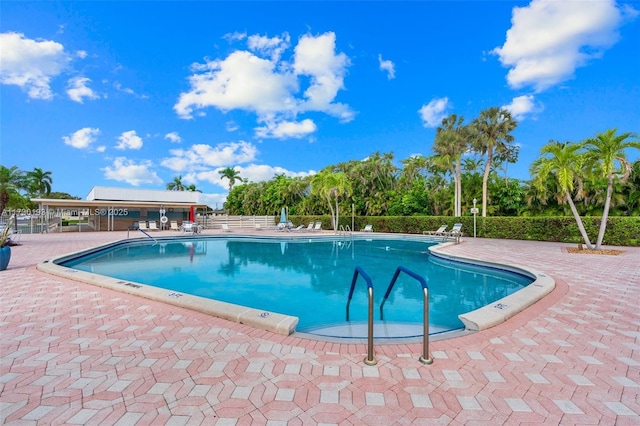 view of pool with a patio