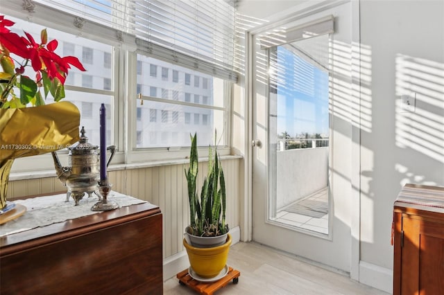 doorway with radiator