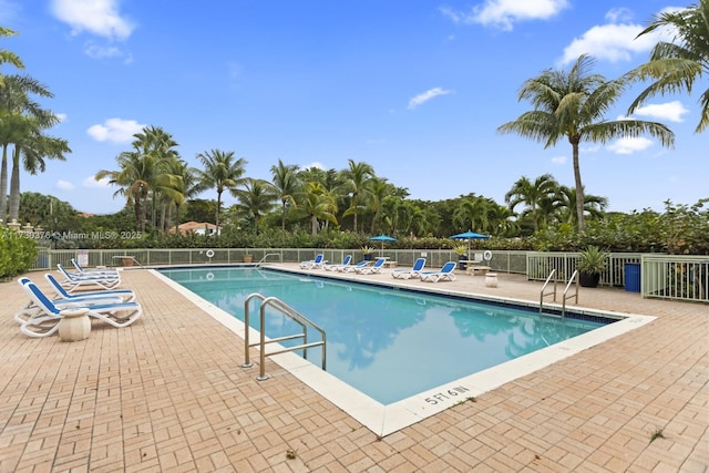 view of pool with a patio area