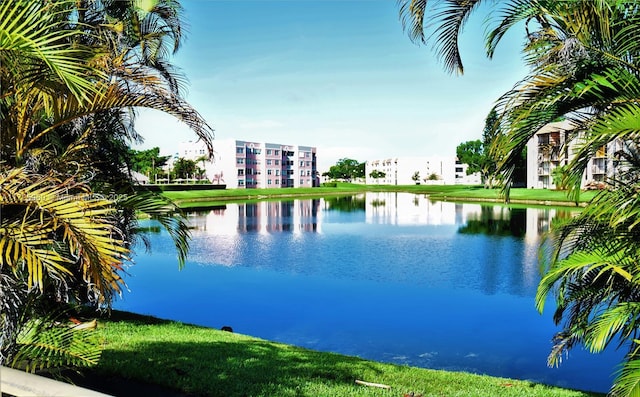 view of water feature