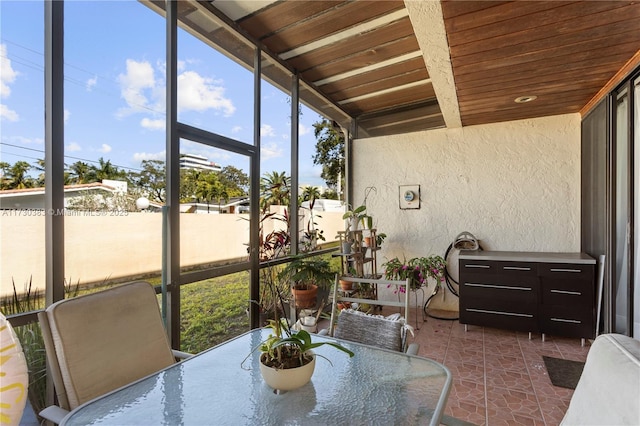 view of sunroom