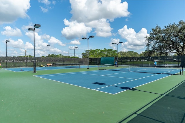 view of tennis court