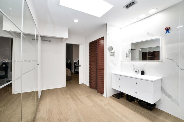 interior space featuring light hardwood / wood-style floors