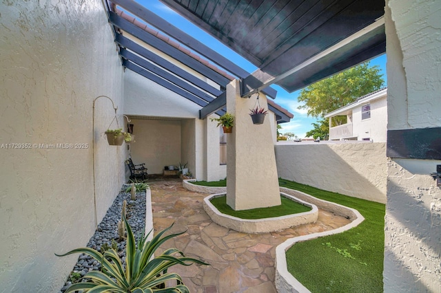 view of patio / terrace with a pergola