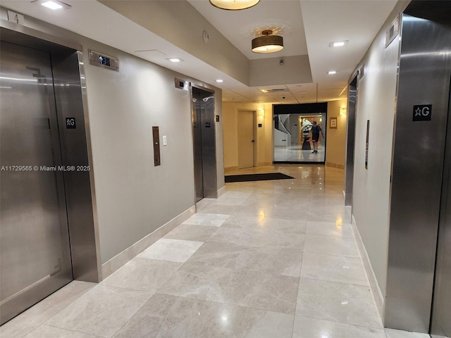 hall with elevator