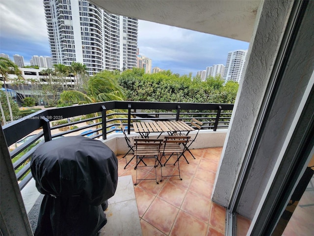 balcony featuring grilling area