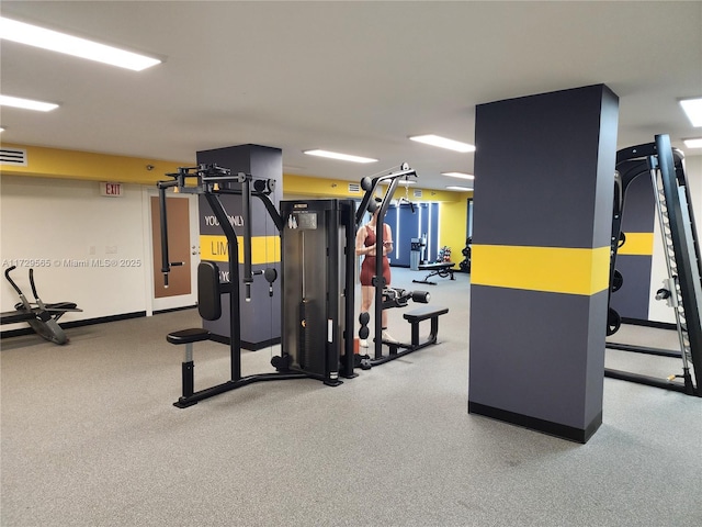 view of exercise room