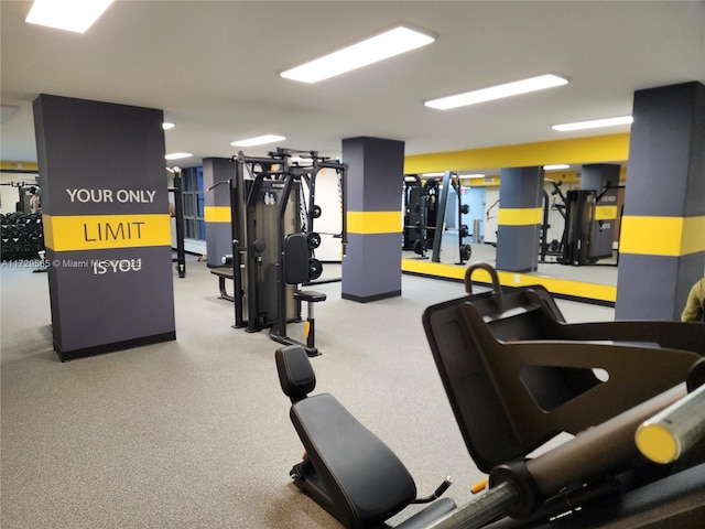 view of workout area