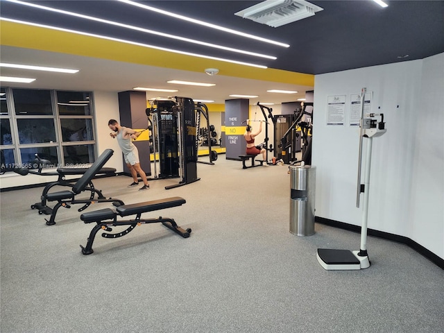 view of exercise room