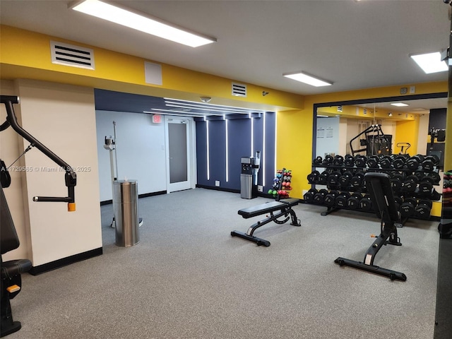 view of exercise room