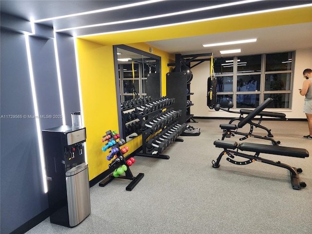 view of exercise room