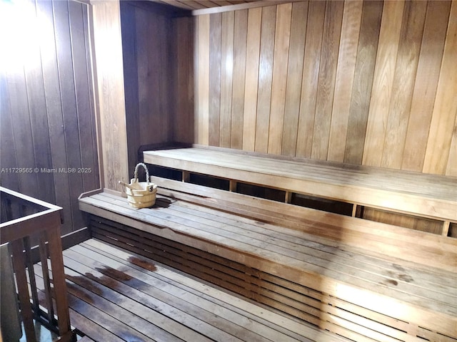 view of sauna