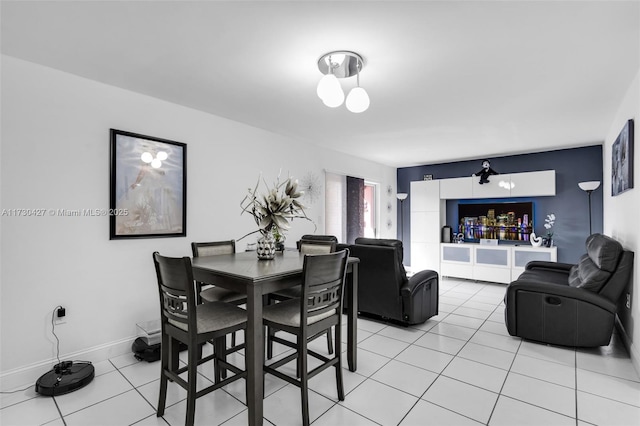 view of tiled dining area