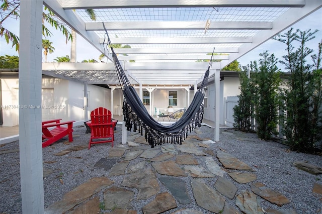 view of patio / terrace with a pergola