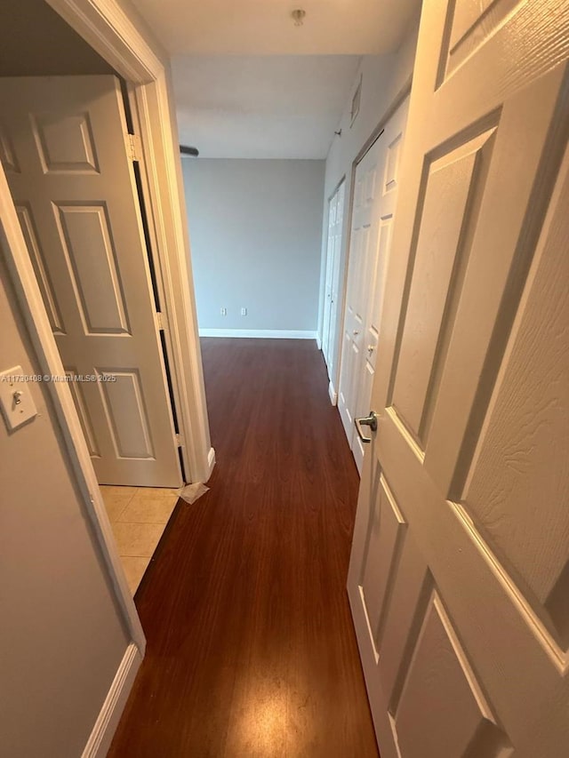 hall featuring hardwood / wood-style flooring