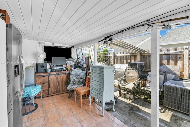 view of patio / terrace featuring central air condition unit