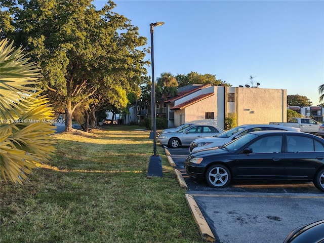 exterior space with a yard