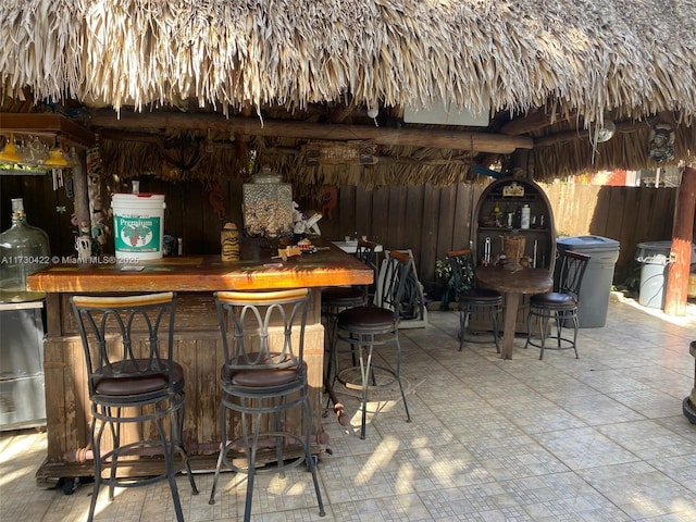 view of bar