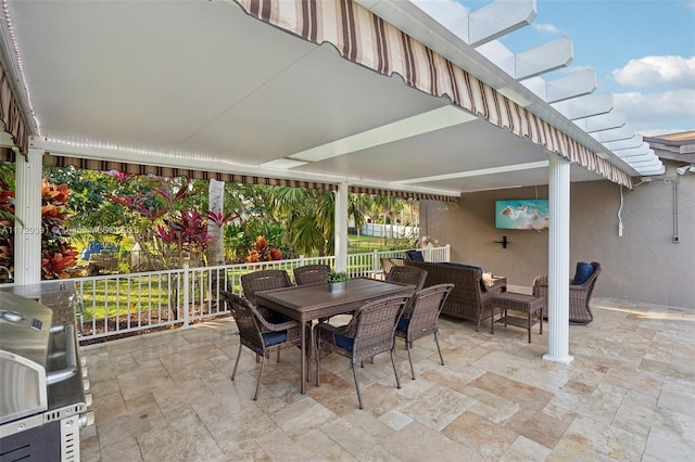 view of patio / terrace featuring grilling area