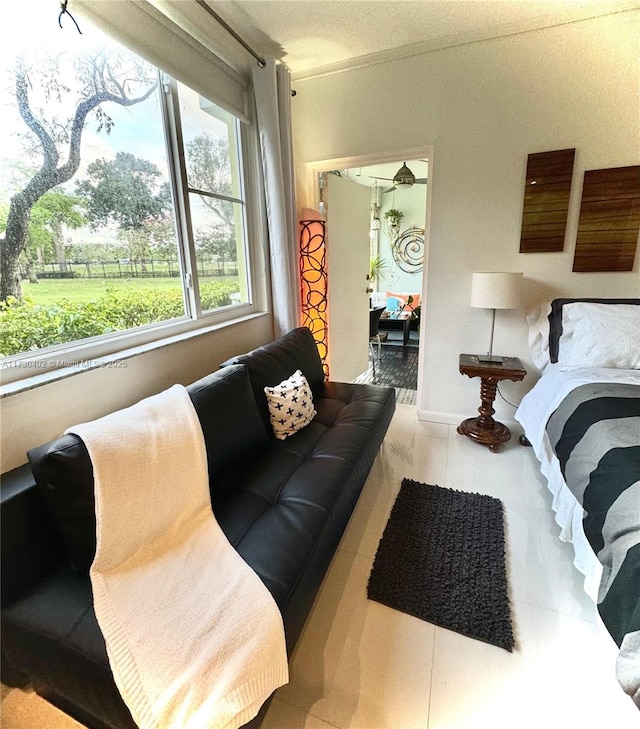 view of tiled bedroom