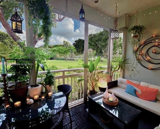 sunroom with a healthy amount of sunlight