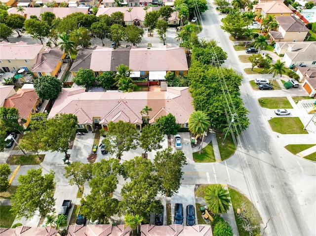 drone / aerial view with a residential view