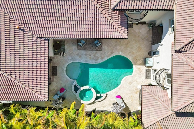 birds eye view of property