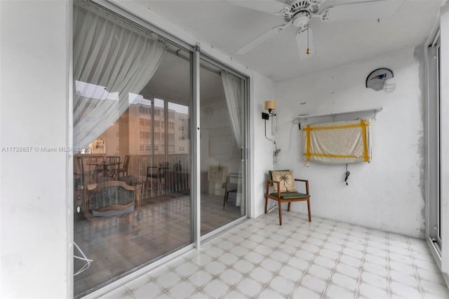 view of patio / terrace featuring ceiling fan