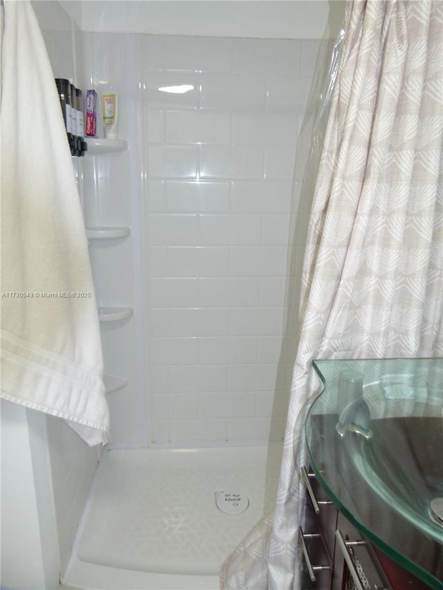 bathroom with walk in shower