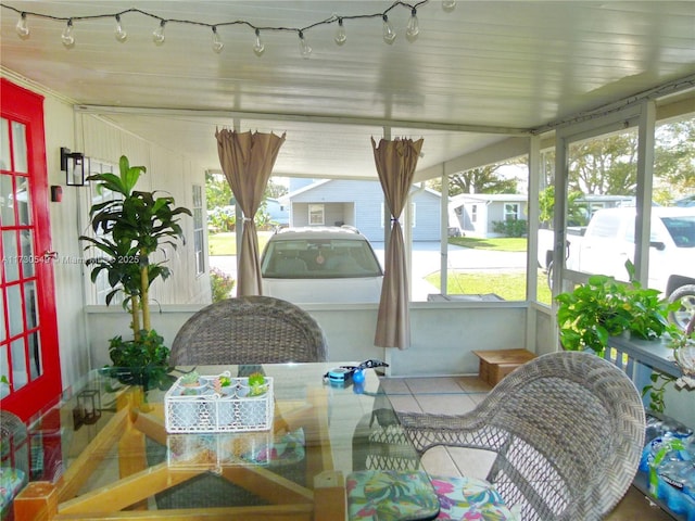 view of sunroom