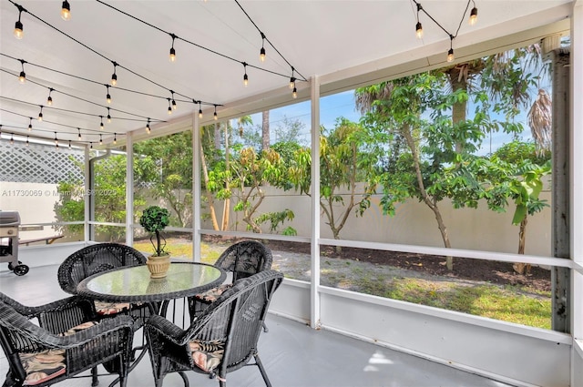 view of sunroom / solarium