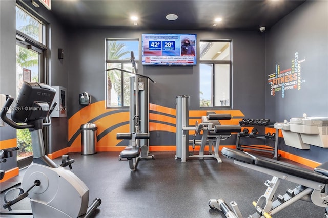 view of exercise room