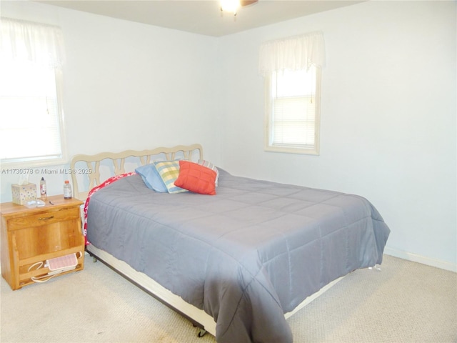 view of carpeted bedroom