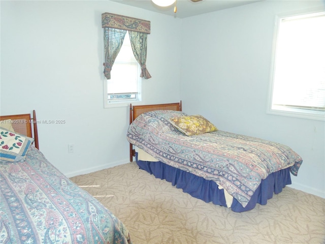 bedroom with carpet floors