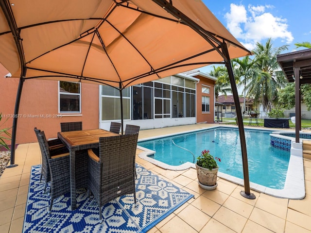 view of pool featuring a patio area