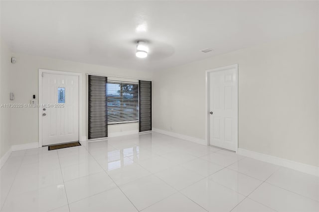 view of tiled foyer entrance