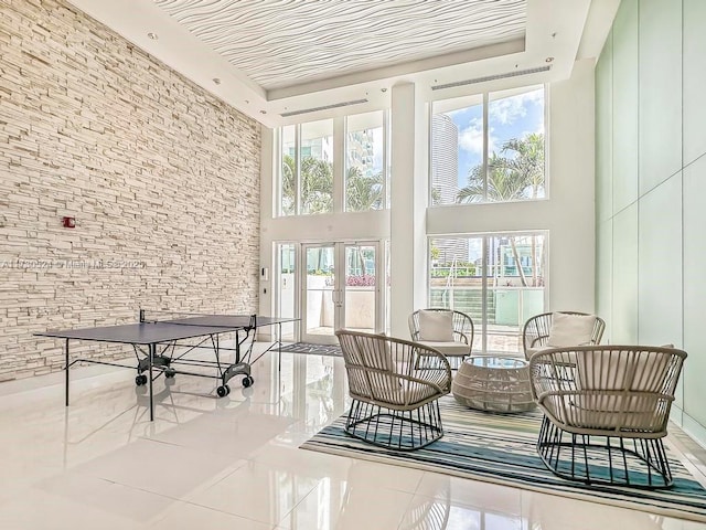 sunroom with french doors