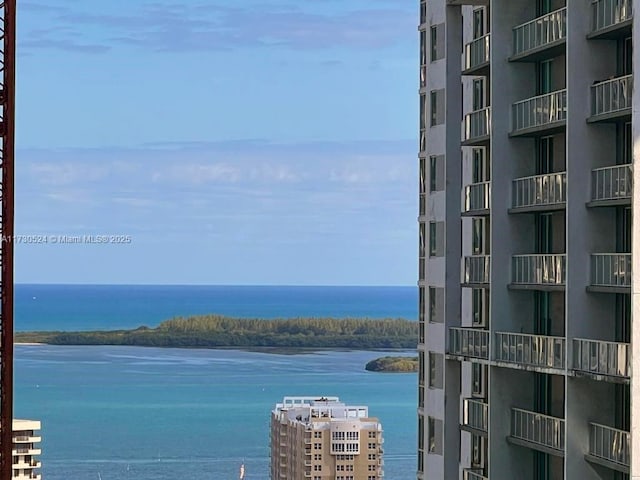 view of water feature