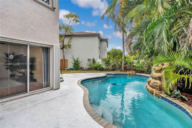 view of pool with a patio