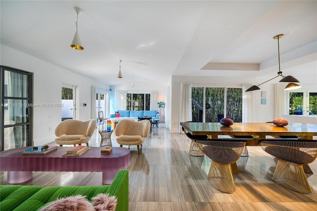 living room with french doors