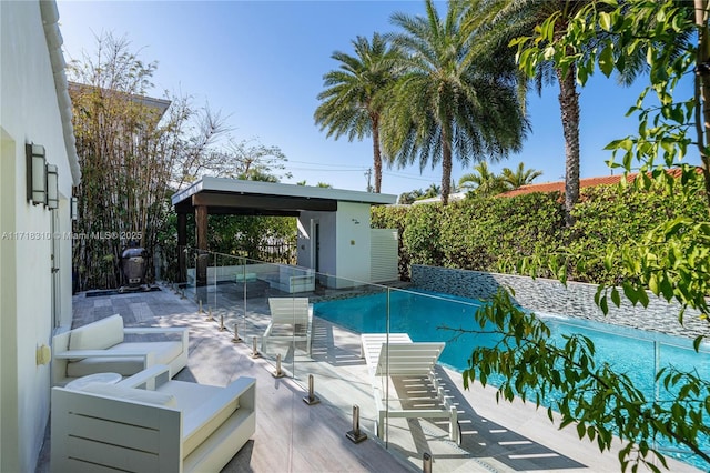 view of pool with a patio