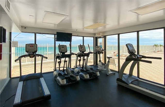 view of workout area