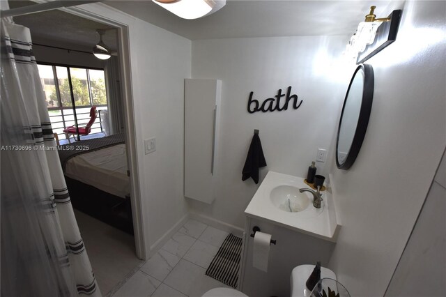 bathroom with vanity