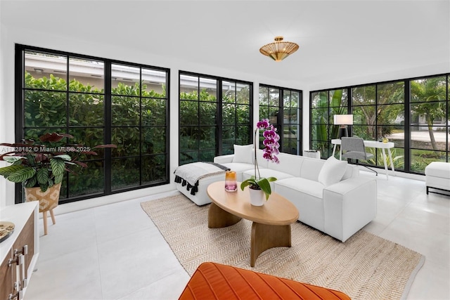 sunroom featuring a healthy amount of sunlight