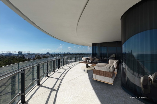 balcony featuring an outdoor hangout area