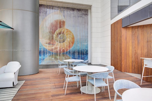 dining room featuring wood-type flooring