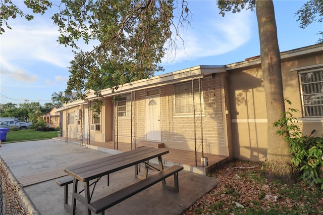 exterior space with a patio