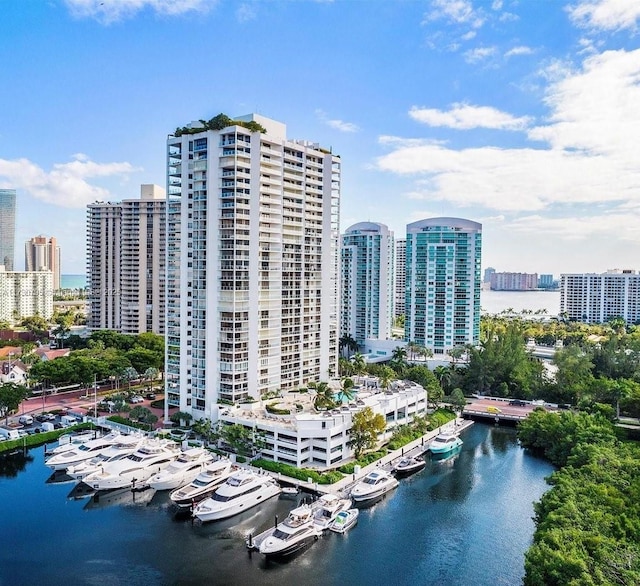 exterior space featuring a water view