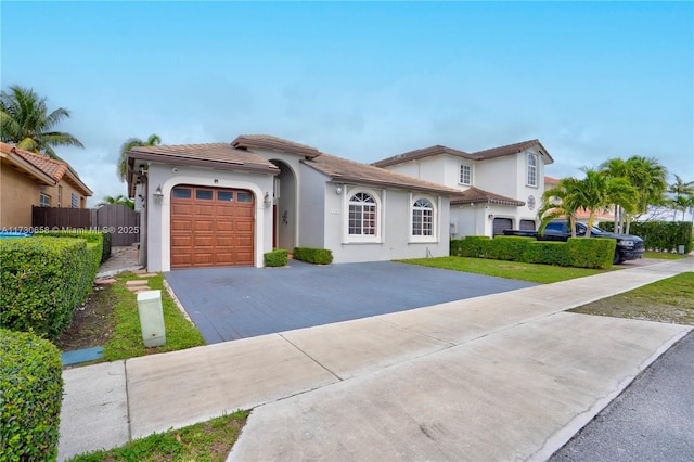 view of front facade with a garage