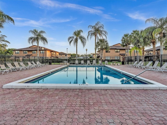 view of pool with a patio